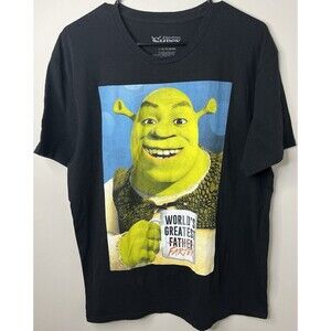 Dreamworks Shrek Father’s Day Black T-Shirt Worlds Greatest Farter Size Large